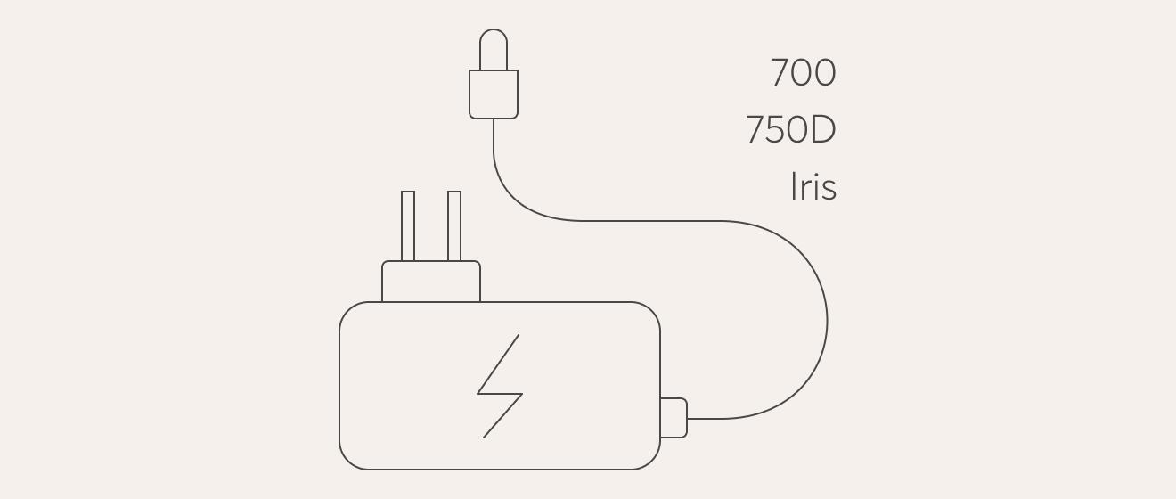 Bodyclock Luxe 700/750D, Iris mains power adaptor photo